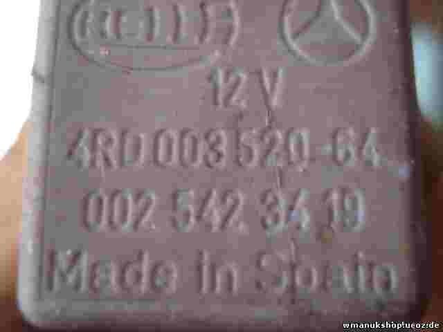 Relé Mercedes-Benz S Class S500 W220 4RD003520-64 HELLA 0025423419 002 542 34 19