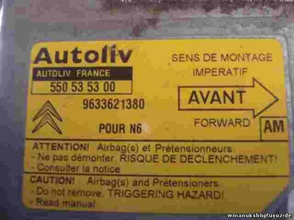 Sensor de impacto de airbag Citroen Xsara N6 (AM) 9633621380 550535300
