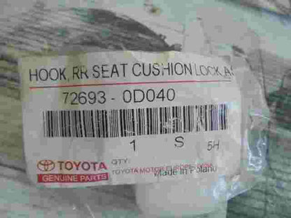 Hook RR Seat Cushion / Toyota Yaris 726930D040 72693-0D040