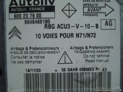 Airbag Centralita Citroen Xsara (AG) 9646469180 600237600 600 23 76 00