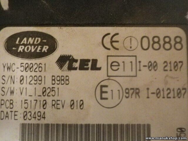 Control de la unidad de alarma inmovilizador módulo Land Rover YWC500261 012991