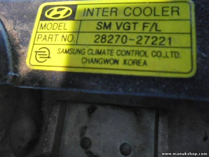 Radiador de intercooler Hyundai Santa Fe 2,0 CRDI 2001/08-2006/03 2827027221 