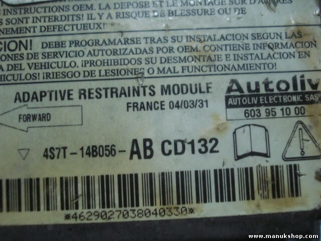 Sensor de impacto de airbag Ford Mondeo Autoliv CD132 4S7T14B056AB