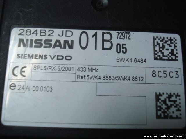 Módulo de control de la carrocería Nissan X-Trail T31 284B2JD01B 5WK46484