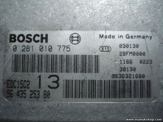 Centralita del motor Peugeot 406 HDI 9643525380 96 435 253 80 0281010775