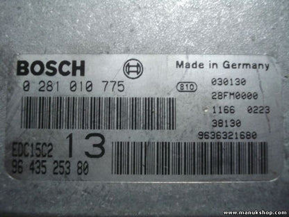 Centralita del motor Peugeot 406 HDI 9643525380 96 435 253 80 0281010775