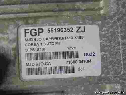 Centralina Opel Corsa 1.3 MT FGP 55196352ZJ 55196352 ZJ 7160004904 MJD6JO.CA