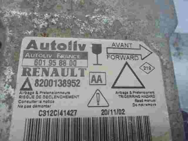Sensore di impatto airbag Renault Laguna 2 (AA) 8200138952 601958800