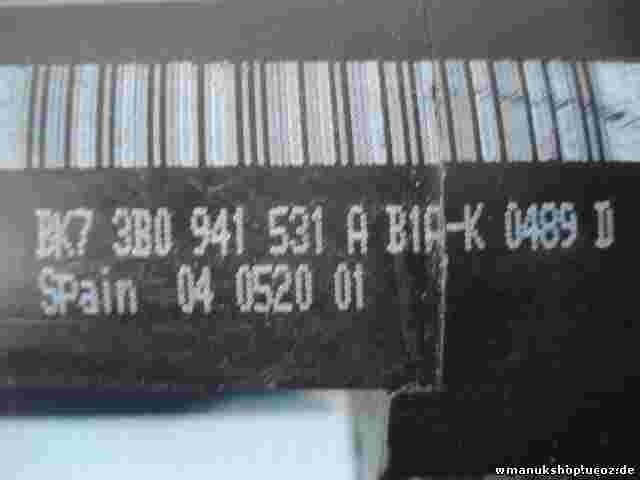 Conmutador de luces VW Volkswagen Passat BK7 3B0941531A 3B0 941 531 A 3BO941531A