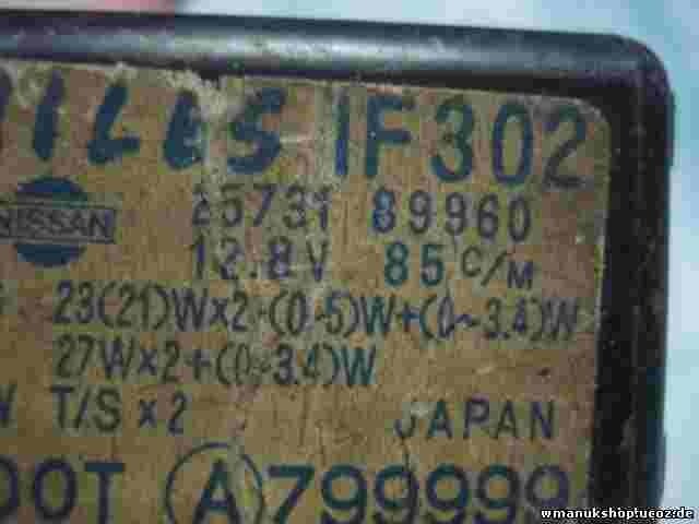Indicador relé Nissan Maxima Primera Terrano 2573189960 DOT A 799999 Niles IF302