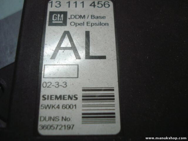Unidad de control de la puerta Opel Vectra C DDM Base 13111456AL 5WK46001
