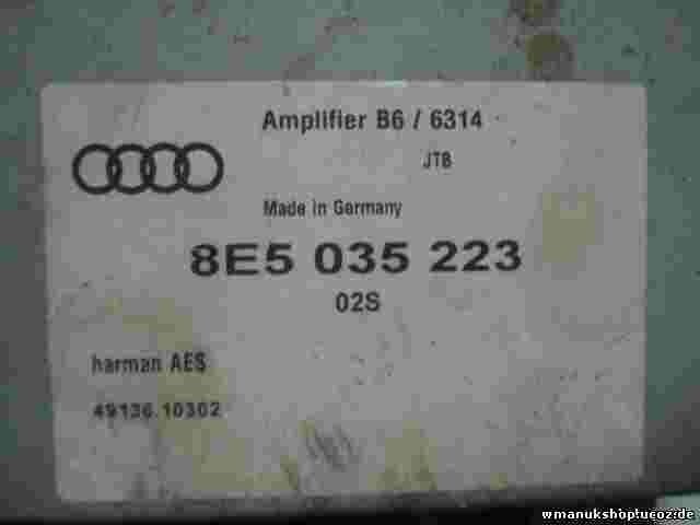 Amplificador  Audi B6 6314 8E5035223 8E5 035 223 8E5O35223