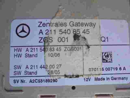 Centralita Puerta de enlace central Mercedes W211 VDO A2115408545 Q1 A2115408345