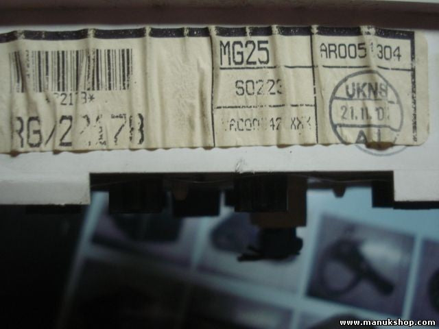 Cuadro de instrumentos Rover MG25 RG / YAC0003420XXX 22178 MG25 S0223