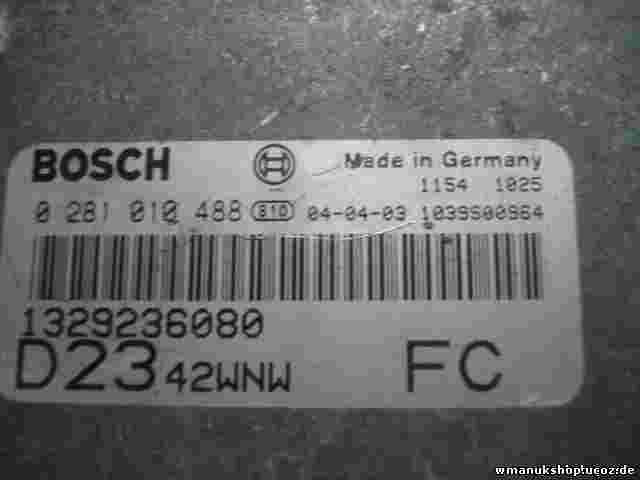 Centralina motore Peugeot 329236080 D2342WNW FC 1039S00964 BOSCH 02810488