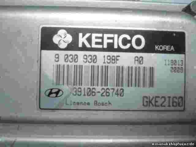 Centralita Hyundai Coupe GK KEFICO 9 030 930 198F 9030930198F 3910626740 GKE2160