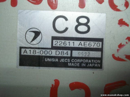 Centralita Subaru Impreza Coupe GFC 2.0 1994 ccm C8 22611AE670 A18000D84 9922