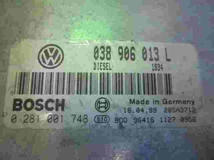 Centralita Seat Arosa 1.7 SDI 038906013L DIESEL 1834 28SA3712 BOSCH 0281001748