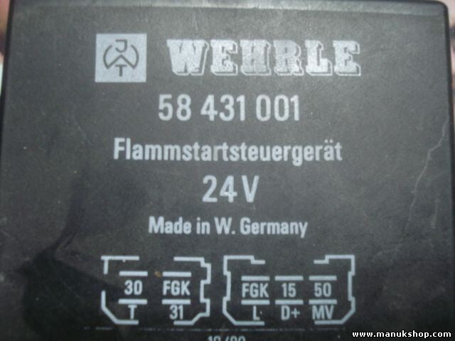 Unidad de control de arranque Llama Iveco Daf Man WEHRLE 58 431 001 58431001
