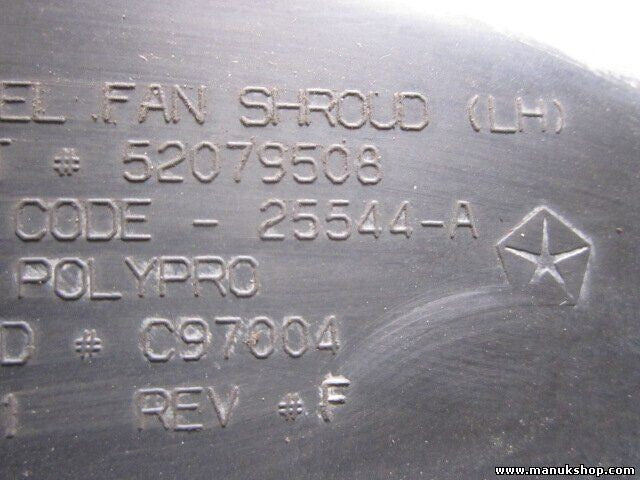 Cubierta de la ventilador de refrigeración Jeep Grand Cherokee II WJ, 52079508