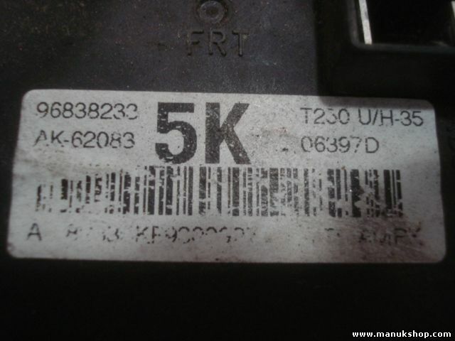 Caja de fusibles Chevrolet Aveo 96838233 AK-62083 T250 U/H -35