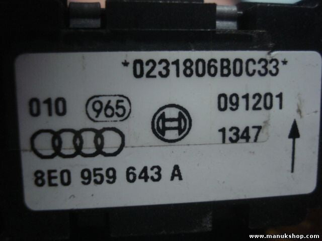 Airbag Centralita Audi A4 B6 A6 4B 1.9 8E0959643A 8E0 959 643 A 8EO959643A