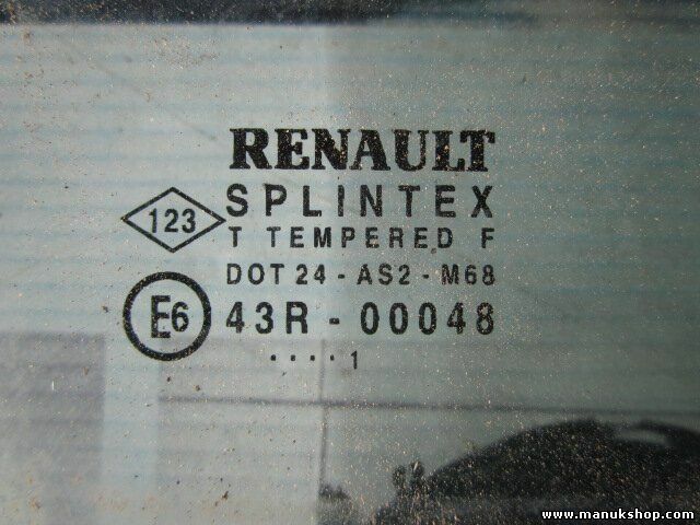 Vetro porta posteriore destro Renault Scenic I 2001 43R00048 DOT24AS2M68