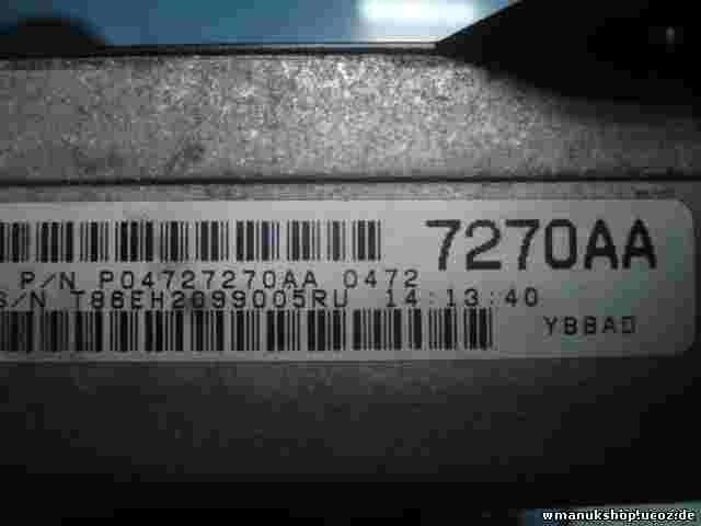 Centralita Chrysler Voyager 2.4 P04727270AA 7270AA 04727270A 04727270 YBBAD
