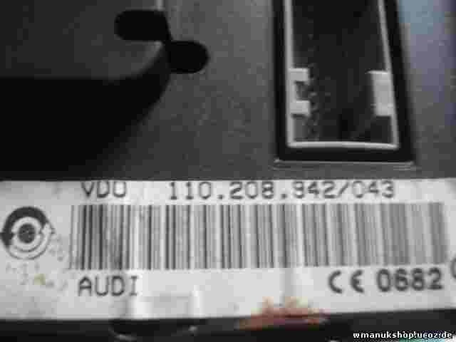 Cuadro de instrumentos Audi A4 1.9 TDI Quattro 8D0920932FX VDO 110208942043