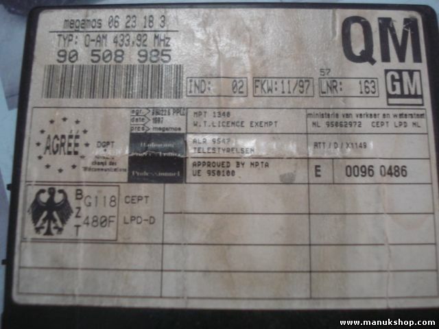 Unità di controllo porta Opel Omega B QM 90508985 QM