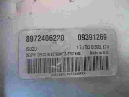 Centralita del motor Opel Astra G Combo C Corsa C Meriva 1.7 8972406220 09391269