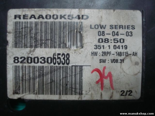 Cuadro de instrumentos Renault Megane II 1,6 16V VISTEON 8200306538 2RPF14B115AM