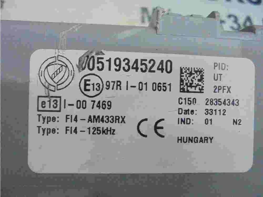 Scatola fusibili relè Fiat 00519345240 519345240 ind.01 28354343 FI-AM433RX