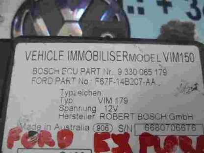 Control de la unidad de alarma inmovilizador módulo Jaguar Ford F67F14B207AA