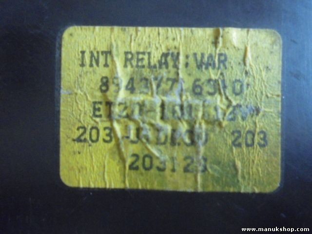 Relé del limpiaparabrisas Opel Monterey Isuzu ET20101 894377 6310 8943776310