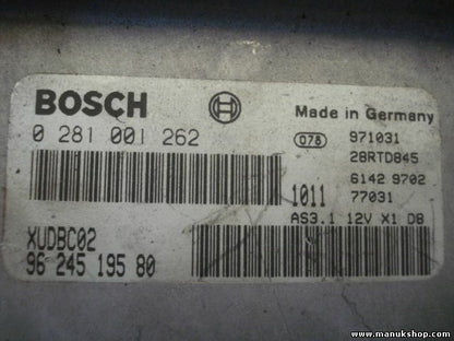 Centralina Xantia Peugeot 406 XUDBC02 9624519580 0281001262 96245195 28RTD845