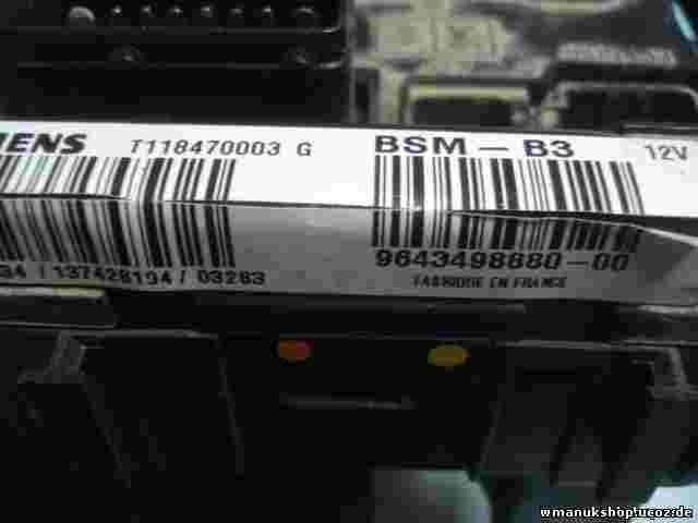 Caja de fusibles de relé Peugeot Citroen 964349888000 BSM-B3 SIEMENS T118470003G