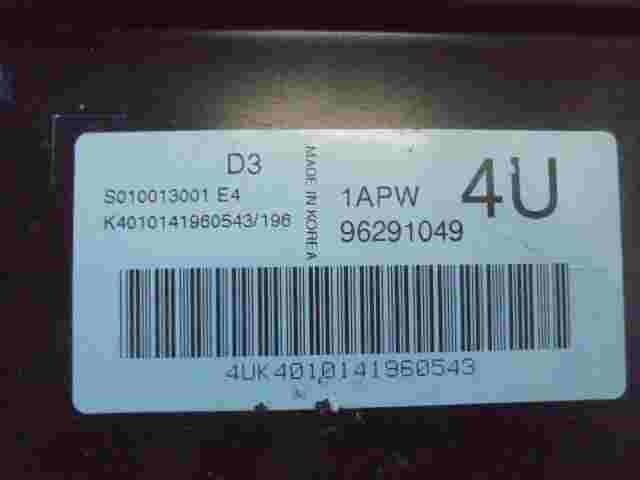 Centralita Daewoo Matiz 1APW 4U 96291049 S010013001E4 S010013001 E4