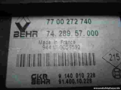 Resistencia calefaccion  Renault Clio 7700272740 GKR 9140010228 BEHR 7428957000
