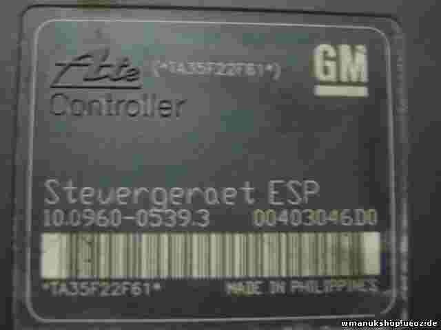 ABS Centralita Opel Astra H 13213610 AL ATE 10096005393 10020602064 00403046D0