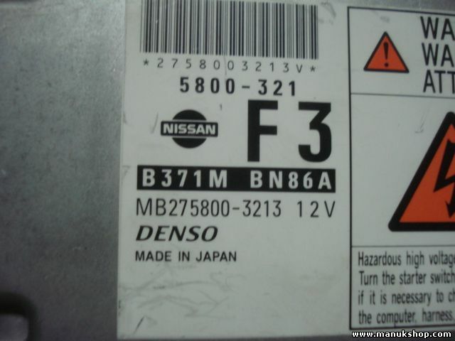 Centralita Nissan Almera Tino N16 2000-06 DENSO MB2758003213 5800321 B371MBN86A