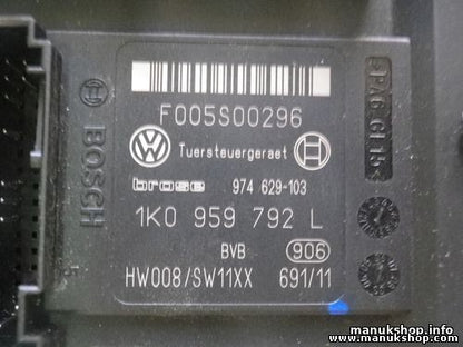 Receptor control de la puerta VW Jetta Golf V 1K0959792L F005S00296 974629103