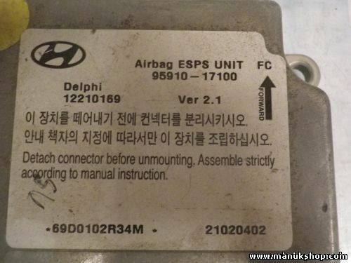 Airbag Centralita Hyundai Matrix Ver 2.1 9591017100 95910-17100 DELPHI 12210169