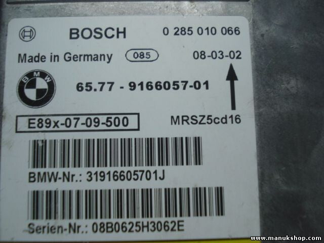 Sensor de impacto de airbag BMW E89X-07-09-500 BOSCH 0285010066 31916605701J