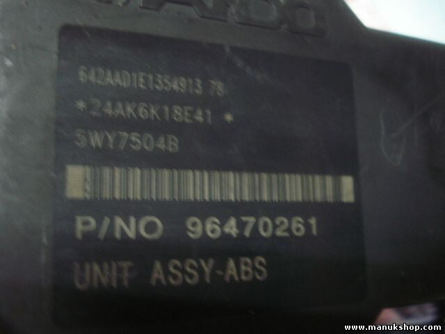 Unidad hidráulica del ABS Chevrolet Kalos ASSY-ABS4/4 96470261 5WY7504B 96470254