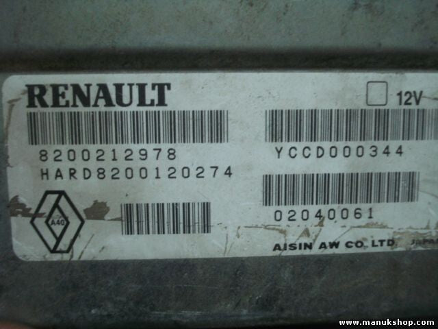 Transmisión controlador Renault 8200 212 978 8200 120 274 8200120274
