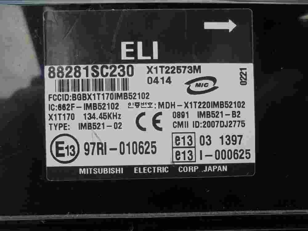 Controlador Confort Subaru Forester 88281SC230 X1T22573M IMB52102