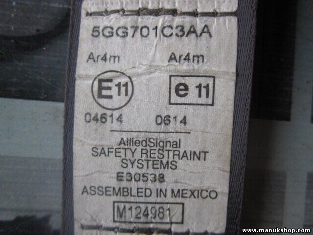 Cinturón de seguridad delantero derecho Jeep Grand Cherokee I ZJ 2.5 5GG701C3AA