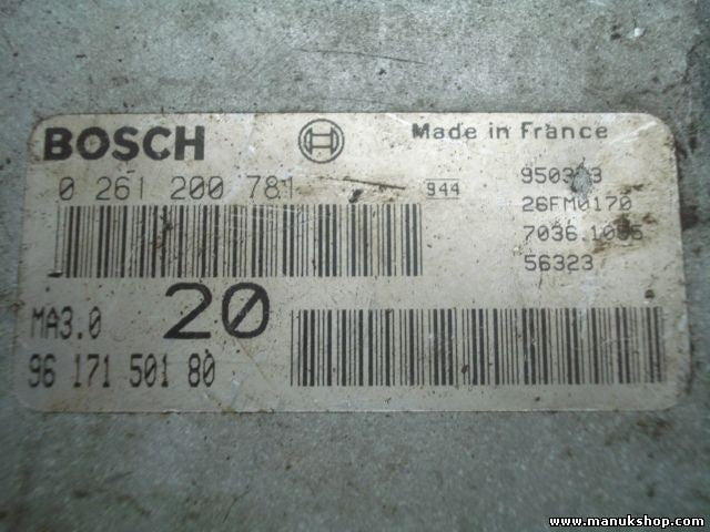 Centralita del motor Peugeot 106 Citroën AX 9617150180 0261200781  MA3020
