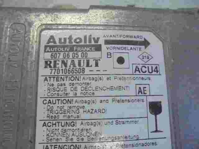 Sensor de impacto de airbag Renault Megane (AE) 7701066508 607060500